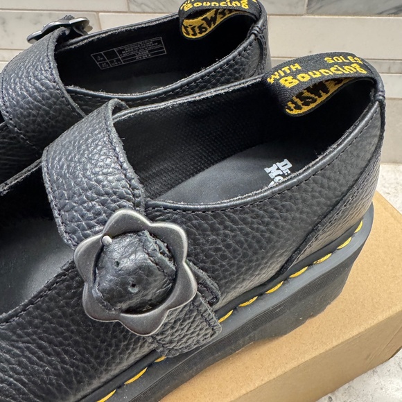 Dr.Martens Addina Floral Mary Janes Shoe Black Chunky Grundge aesthetic size 7 - Picture 3 of 15